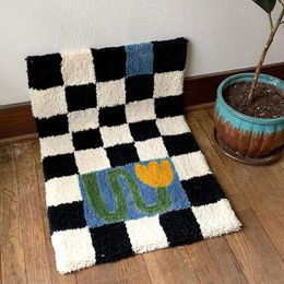 Alfombra de 50x80cm con flocado de girasol, alfombrilla para el hogar, manta para la cama, baño, absorbente, antideslizante, para pies, decorativa, 230808