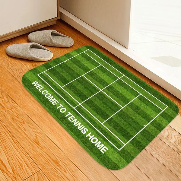 Tapis antidérapant court de Tennis paillasson flanelle tapis absorbant l'eau maison salle de bain tapis sol balcon tapis cuisine tapis maison entrée intérieure 231021