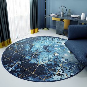 Tapis chambre tapis de sol abstrait tapis rond maison salon vert or zone 230615