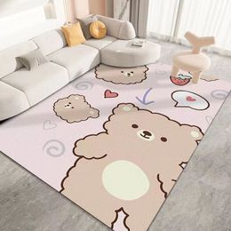 Tapis Nettoyez le tapis de sol avec une lingette de PVC récurable dessin animé chambre salon non lavable tapis de chevet tapis 230825