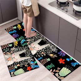 Tapijt Schattig Konijn Dieren Patroon Antislip Polyester Keuken Waterdicht Gemakkelijk schoon te maken Deurmat Buiten Woonkamer Vloer 230825