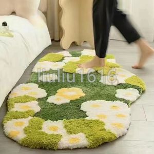 tapis concepteur de tapis décor de chambre mousse flocage chambre à coucher de chambre à coucher couvre-lit à la forme nordique de forme nordique de salle de bain tuftée tapis de sol # 6532