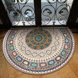 Tapis ethnique demi-cercle bohême paillassons d'entrée tapis de bain antidérapant doux géométrique décor à la maison tapis de sol de bienvenue tapis de chambre 231031