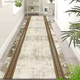 Tapis Style européen tapis couloir couloir Longe tapis coureurs d'escalier personnalisable 2M/3M tapis de sol maison porche entrée paillasson T240219