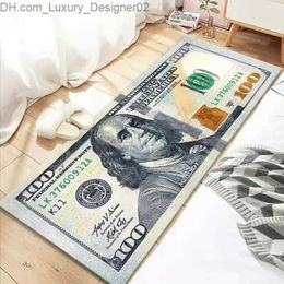 Tapijtbodem Mat Creative USA Dollar 3D Slaapkamer Woonkamer Lobby Langstrip Tapijt Anti slip zacht gebied Huisdecoratie Q240426