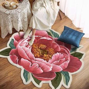 Alfombra de flores en la sala de estar, tapete de mesa de sofá grueso, decoración de dormitorio, alfombras grandes para el baño, alfombras para salón, alfombras 230710