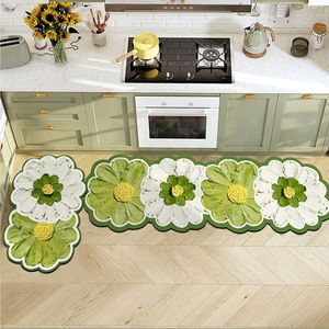 Tapis Forme De Fleur Tapis De Cuisine Irrégulier Antidérapant Tapis De Bain Antidérapant Salle De Bains Entrée Paillasson Artistique Plancher Drain Pad 230818