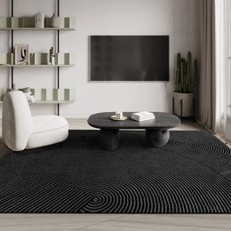 Tapijt voor woonkamer interieur modern minimalistisch zwart groot slaapkamerkleed abstract gestreept mode garderobemat 240401