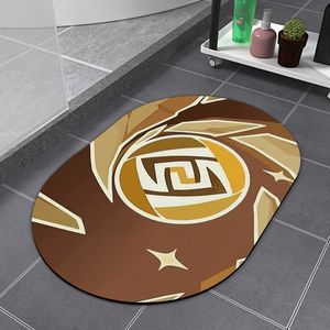 Tapis de bain absorbant Genshin Anime, antidérapant, paillasson d'entrée, sol 230825