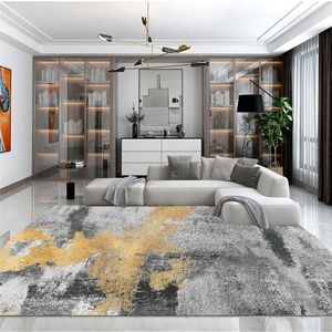 Tapis géométrique imprimé salon grand tapis moderne décoration de la maison chambre lavable sol salon tapis 220919