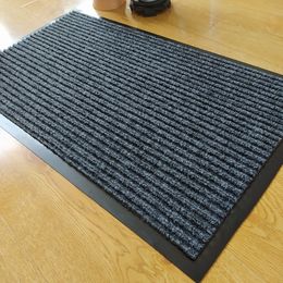 Tapijt zware gestreepte vloer deurmatten ingang Welkom buiten binneningang deurmat waterdichte lage profiel anti-skid rubber rug 230131