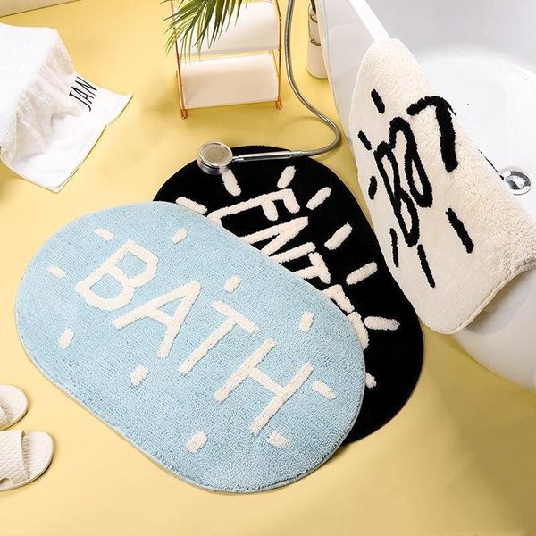 Tapis maison absorbant mignon moelleux tapis salle de bain porte tapis décor noir tournesol antidérapant Kawaii 230825