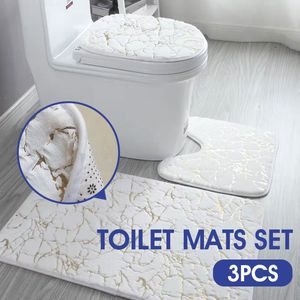 Tapis maison salon salle de bain tapis de toilette ensemble or impression anti-dérapant tapis chambre impression tapis tapis de douche bain 230525