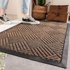 Tapis Ménage Commercial Intérieur Extérieur Grand Tapis de Sol Facile à Nettoyer Tapis de Porte Durable Paillasson d'entrée en Caoutchouc pour Grattoir à Chaussures 230919