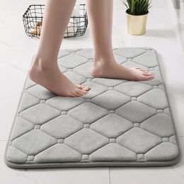 Tapijt inyahome traagschuim bad mat super water absorptie machine wasbare badkamer vloerkleed zacht absorberende snelle droge badmat vloerkleden 230525