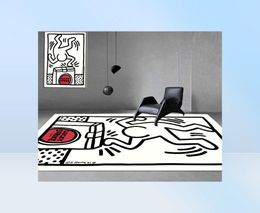 Tapis Keith Haring Puzzy Puzz Puzz Area Floor Floor Mat de luxe Salon de chambre à coucher Baie de lit de chevet 2210171315988