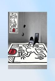 Tapis Keith Haring Puzzy Puzzer Area Tapis de sol de sol de luxe salon de chambre à coucher Baie de lit de chevet 2210174085142