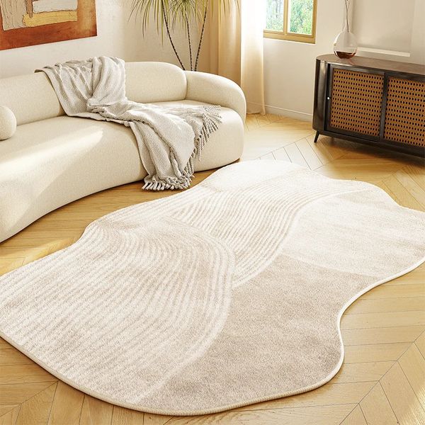 Tapis salon forme irrégulière tapis moelleux en peluche épaissir tapis pour chambre décor maison tapis de sol personnalisé Tapete Para Salas Tapetes 231215