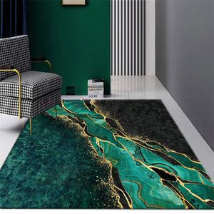 Tapis De Luxe Vert Marbre Chaise Tapis Salon Moderne Décoration Canapé Tapis Salle De Bains Grand Sol Souple Chambre 230710