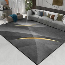Alfombra de lujo gris para sala de estar, decoración del hogar, mesa de centro, alfombras grandes, dormitorio, alfombra antideslizante para el suelo, felpudo de entrada 231011