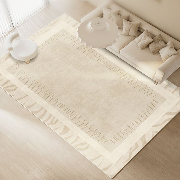 Tapis de salon style crème, nouveau lit de chambre à coucher de style français léger, 2024