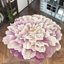 Tapis moderne moelleux pétale fleur tapis salon décoration maison tapis chambre chevet ordinateur chaise tapis anti-dérapant tapis de sol 230616