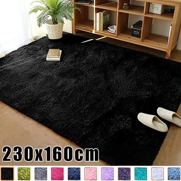 Tapis nordique salon moelleux antidérapant mixte teint tapis salon chambre Center tapis noir gris rose bleu grande taille cheveux tapis 231013