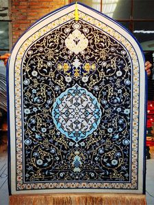 Tapis tapis de prière pour musulman Ramadan flanelle tapis Portable voyage culte tapis de prière Ramadan cadeau doux épaissi imprimé culte pad Z0411