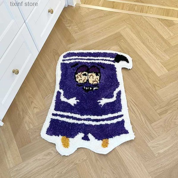 Alfombra Toalla púrpura Muñeca Alfombra copetuda Área de estar Almohadilla para los pies Habitación para niños Felpudo Estético Hogar Decoración cálida Alfombras flocadas Alfombra de dormitorio esponjosa T240219