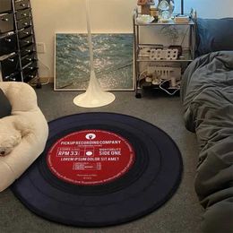 Tapis disque musical cd tapis tapis rond chaise de jeu de sol de sol de chambre à coucher décoration salon salon de tapis grand espace