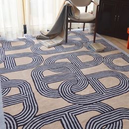Tapis rétro tapis pour salon chambre décor à la maison grande surface mode lumière luxe géométrique ligne art Wabi sabi doux polyester tapis 230710