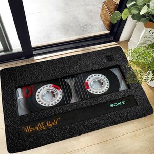 Tapijt retro cassette muziek tape ingang deurmat