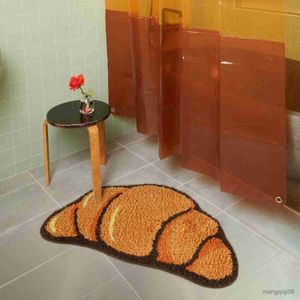 Alfombras con forma de alfombra para sala de estar, baño, alfombra de pan esponjosa, accesorios de decoración cálida para el hogar, estera de seguridad antideslizante para suelo R231115