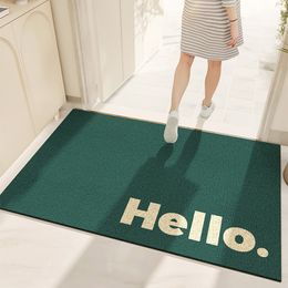 Tapis Simple Hello PVC bobine paillasson pour usage domestique tapis d'entrée mise au rebut saleté antidérapant sol résistance au frottement porte 230923