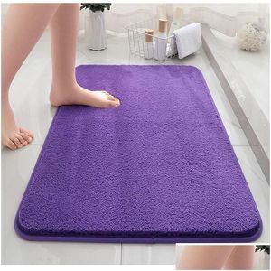 Tapijt Effen Kleur Pluizige Badkamermat Antislip Badtapijten Deurmat Voor Toilet Absorberend Vloerkleed Naast Bad Wastafel Washa Dh98N