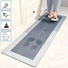 Tapis Tech Super absorbant tapis de cuisine diatomée boue Pad salle de bain tapis anti-dérapant tapis essuyable lavage longue bande tapis 231013