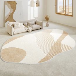 Tapis épaissir vestiaire tapis antidérapant léger luxe salon décoration en forme de tapis irréguliers pour chambre à coucher maison tapis lavable 231118
