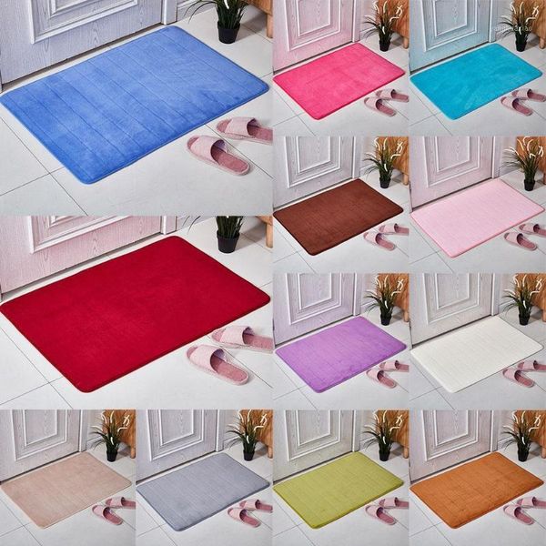 Alfombras Alfombra Absorbente de agua Estera de espuma viscoelástica suave Habitación 40x60cm Alfombra de piso Accesorios Skid Non Dormitorio Ducha Bathr T8J61