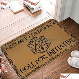 Tapijt Welcome To The Dungeons Roll voor Initiativebadkamermat Dnd Game Deurmat Keuken Balkonkleed Home Decor 230826 Drop Delivery Dhim8