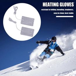 Tapis 1 paire de tampons en tissu de fibre de carbone USB gants chauffants veste coussinets chauffants vêtements chauffage électrique pour temps froid