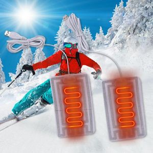 Tapis 1 paire de tampons en tissu de fibre de carbone imperméables gants chauffants USB chauffage électrique coussinets de veste portables pour temps froid