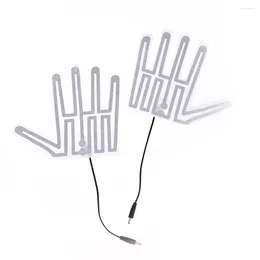 Tapis 1 paire pavé de chauffage électrique fibre de carbone 5V gants à cinq doigts