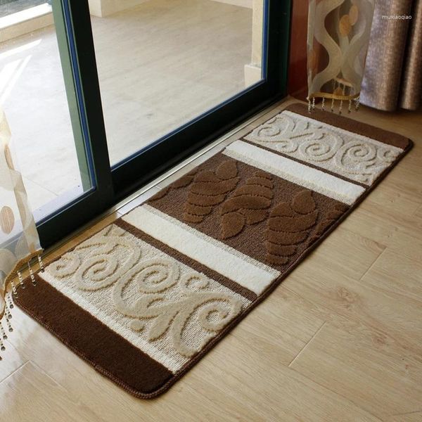 Tapis 1 pc et 2 pcs de cuisine de cuisine tapis de sol de porte-poussière qui remient la poussière non résistante à l'eau sans glissement.