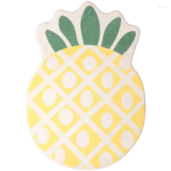 Carpets 1 morceau de bain tapis pour enfants non glipt absorbant des tapis de salle de bain décoratif tapis de cuisine dessin animé ananas décor de la zone