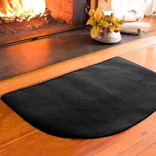 Tapis 1 pièce Tapis de fibre de verre ignifuge Tapis de cheminée intérieure Tapis de protection durable ignifuge