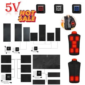 Tapijten 1 set USB elektrisch verwarmde jas 3 versnelling verwarmingspad buiten themalal warme wintervest pads voor doe -het -zelfkleding