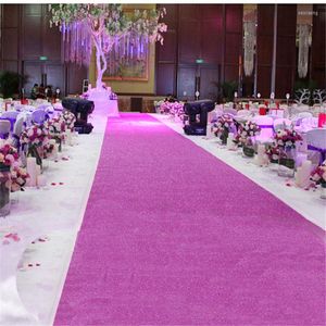 Tapijten 10 meter zelfs sprankeling tapijt glitter gangpad runner podium feestje bruiloft banket goud zilveren roze paarse fuchsia