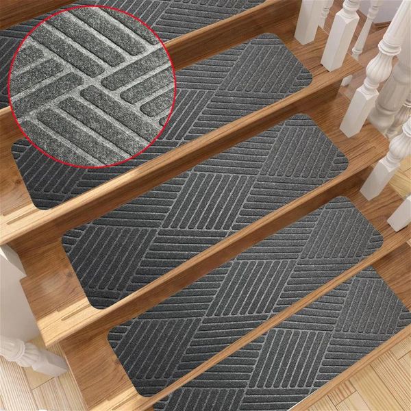 Tapis 10 pièces Mat d'escalier en relief étape de gros en gros de coupe auto-adhésive