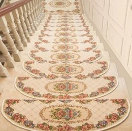 Alfombras 10 piezas Conjuntos de alfombras de escalera moderna europea alfombra de paso de la banda de rodadura para el ajuste de 24x65 cm de 25 cm de ancho