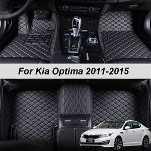 Tapijten 100% fit op maat gemaakte lederen auto vloermatten voor Kia Optima K5 DL3 2011 2012 2013 2014 2015 Tapijt Tapijten voetblokken Accessoires R230307